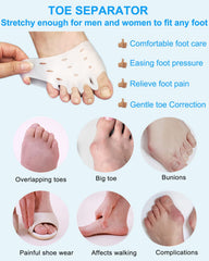 Golbylicc bunion corrector forefoot pads reduce rubbing and pressure during daily wear.