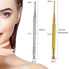 Gold acupuncture pen with spring mechanism