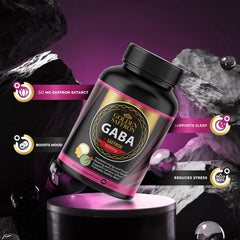 Product packaging for Golden Saffron GABA + Saffron Extract