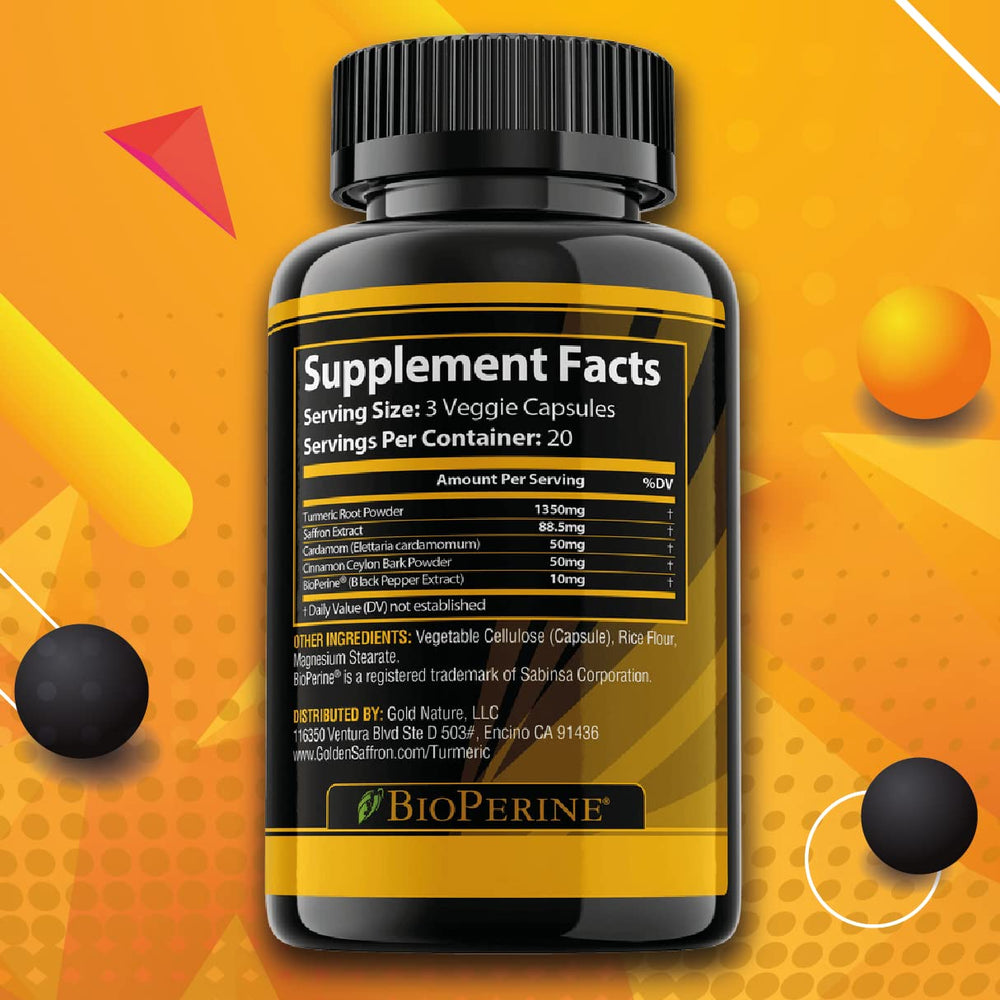 Lifestyle image with Golden Saffron Turmeric bottle