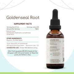 Dropper and 2 fl oz bottle of Goldenseal tincture