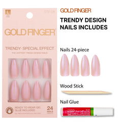Goldfinger pink gel glue 2ml enabling secure at-home application