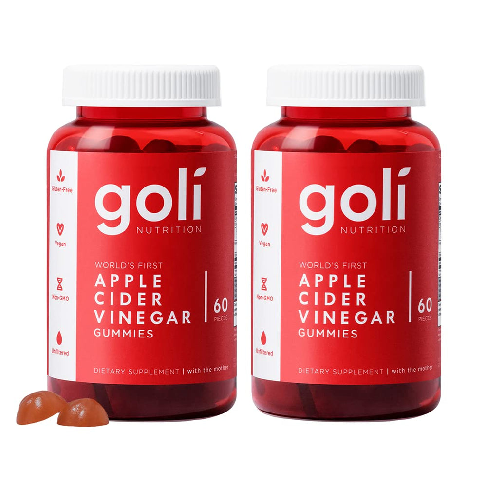 Goli front packaging showing brand and vegan ACV gummies for convenient wellness