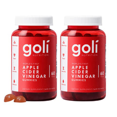 Goli front packaging showing brand and vegan ACV gummies for convenient wellness