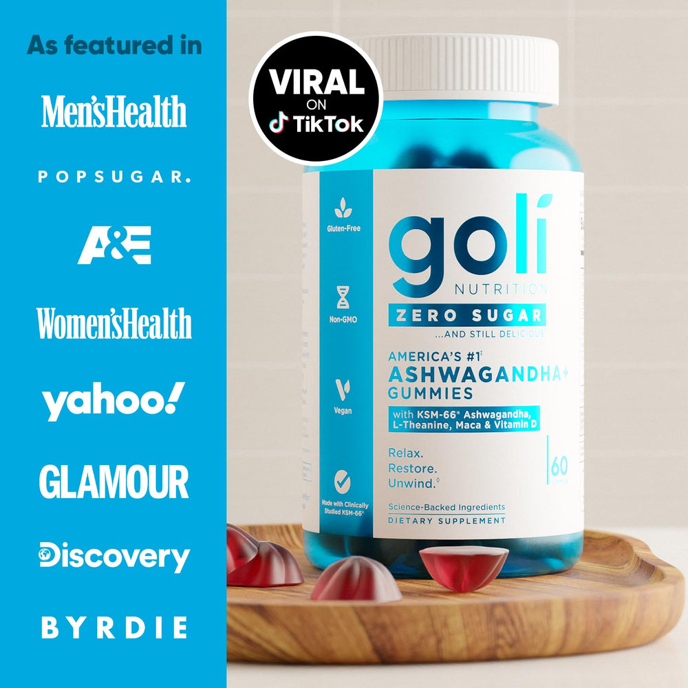Vegan symbol on Goli bottle
