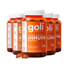 Front view of Goli Immune Vitamin Gummy bottle (60 gummies per bottle)