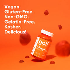 Vitamin Angels logo and support statement associated with Goli Immune Gummies