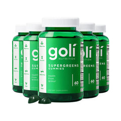 Goli SuperGreen Vitamin Gummy bottle - front view