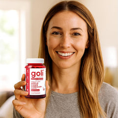 Goli gummies on breakfast table illustrating simple routine inclusion