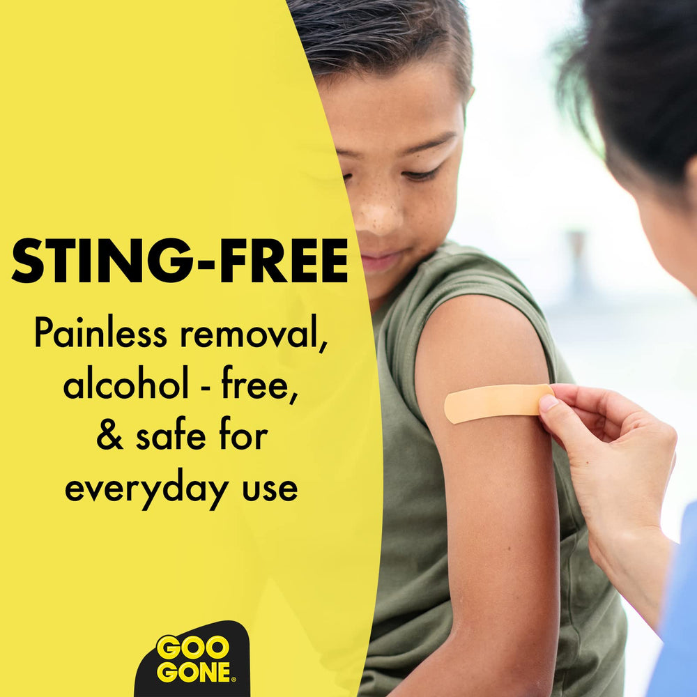 Goo Gone Skin Adhesive Remover around medical tape on skin.