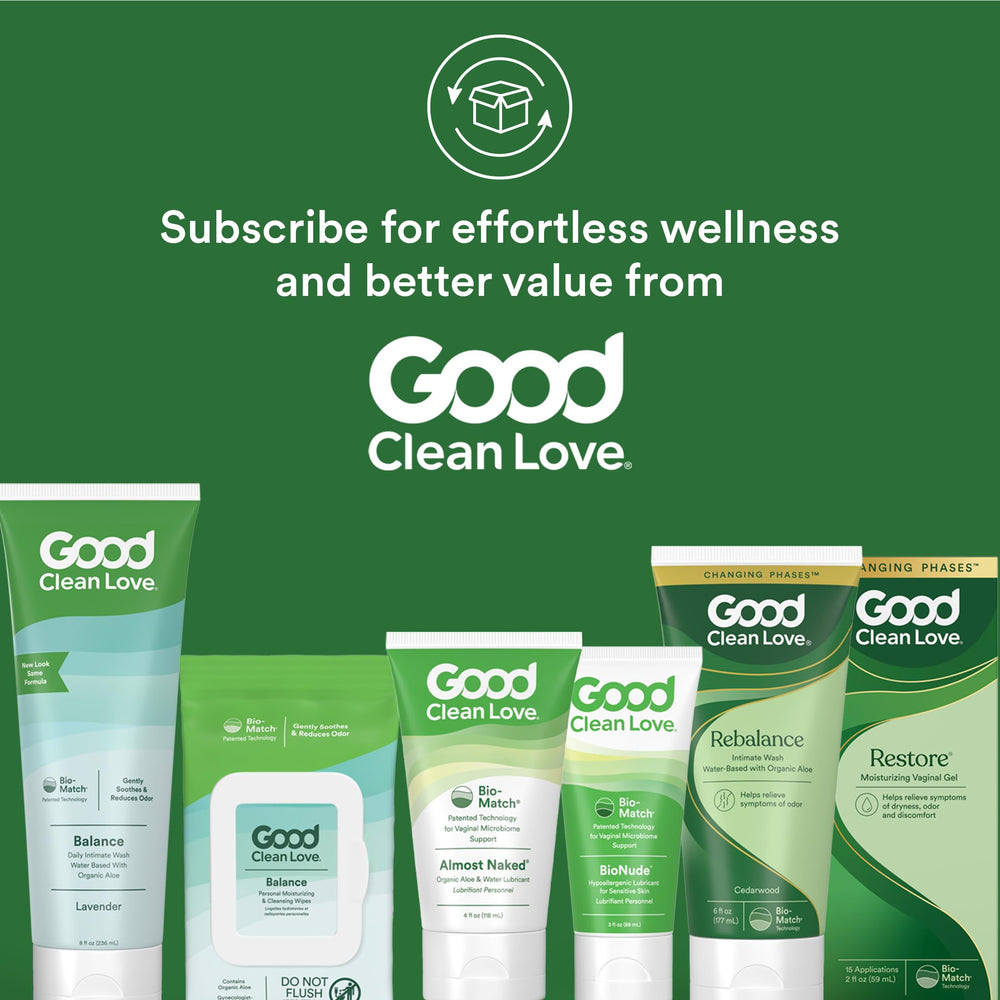 Good Clean Love gel shown as postpartum comfort support
