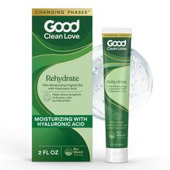 Good Clean Love Rehydrate bottle for long lasting vaginal moisture relief.