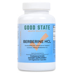 Good State Berberine HCL 500mg Nano Ionic Dietary Supplement bottle with 120-count capacity