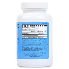 Close-up of Good State Berberine HCL 500mg Nano Ionic label on the bottle