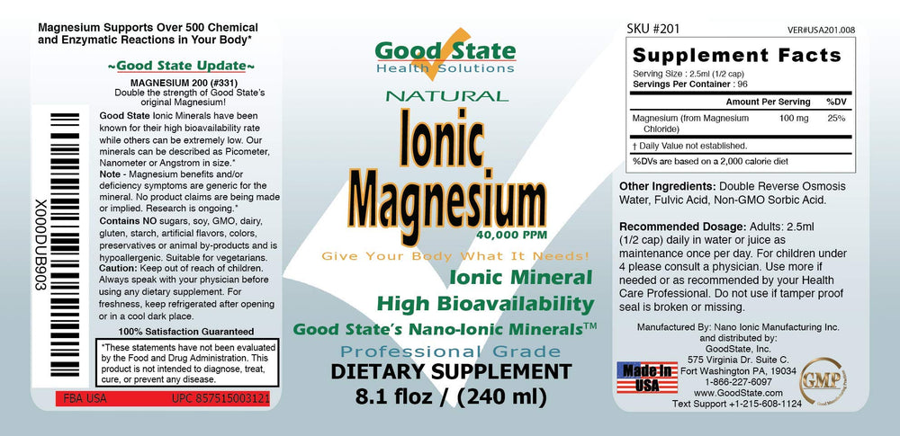 Liquid magnesium chloride drops for fast absorption