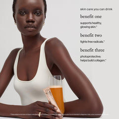 goop Beauty Morning Skin Drink Ingredients Closeup highlights vitamins C and E for radiant skin