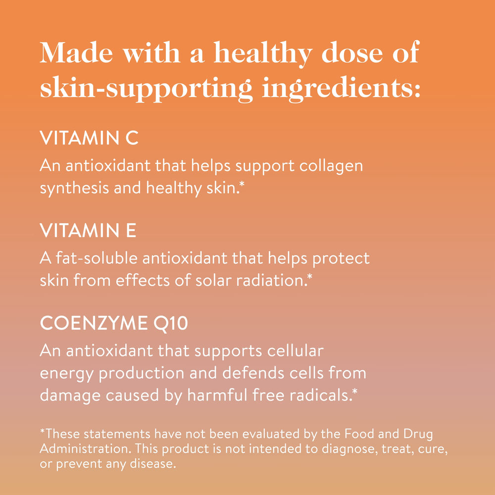 Close-up of a single powder packet for Morning Skin Drink Mix