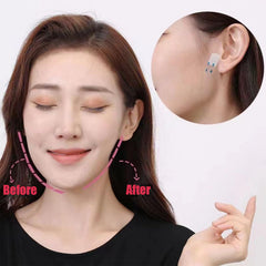 Gooprad Invisible Face-Lift Tape creates a defined jawline when applied.
