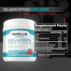 Scoop of Gorilla Mind Collagen Peptides Powder being added to water