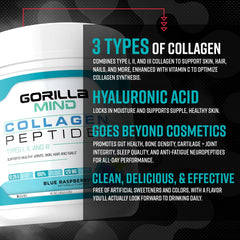 Close-up of powder and measuring scoop for Gorilla Mind Collagen Peptides