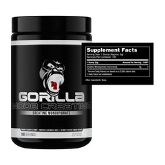 Gorilla Mind Creatine Monohydrate Micronized Powder container and powder