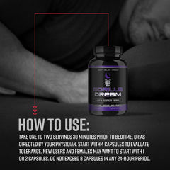 Gorilla Mind Dream Sleep with glass of water for easy nightly intake.