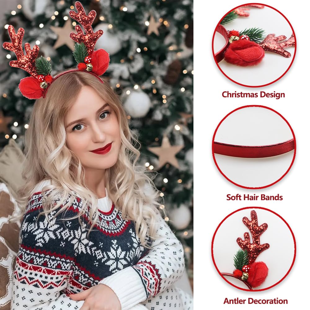 Gosuoa headband worn by a woman shows a comfortable festive style
