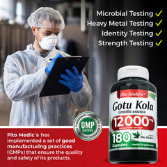 Close-up of the Gotu Kola capsules for daily use