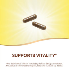 Label indicates gluten-free and vegan formulation