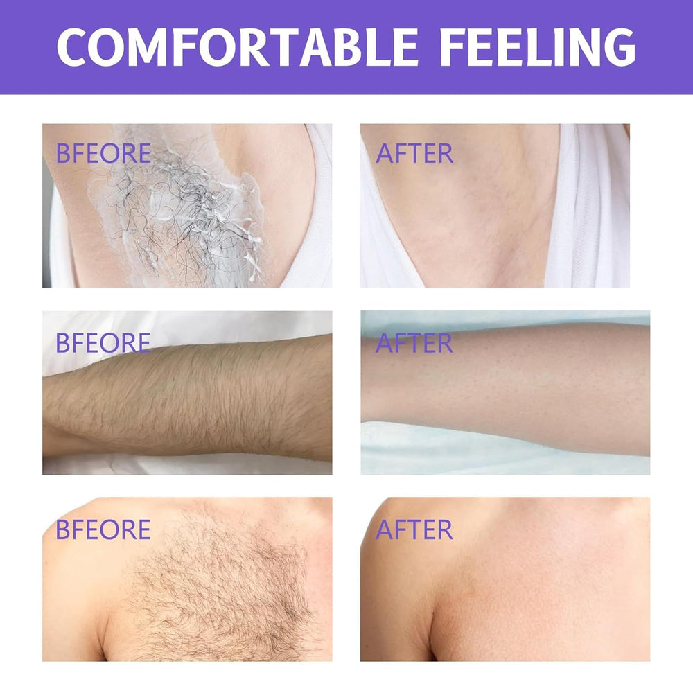 GOWEGO hair removal cream texture closeup demonstrates smooth cream ready to apply