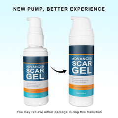 Gowgaw Scar Gel texture closeup showing smooth, hydrated skin