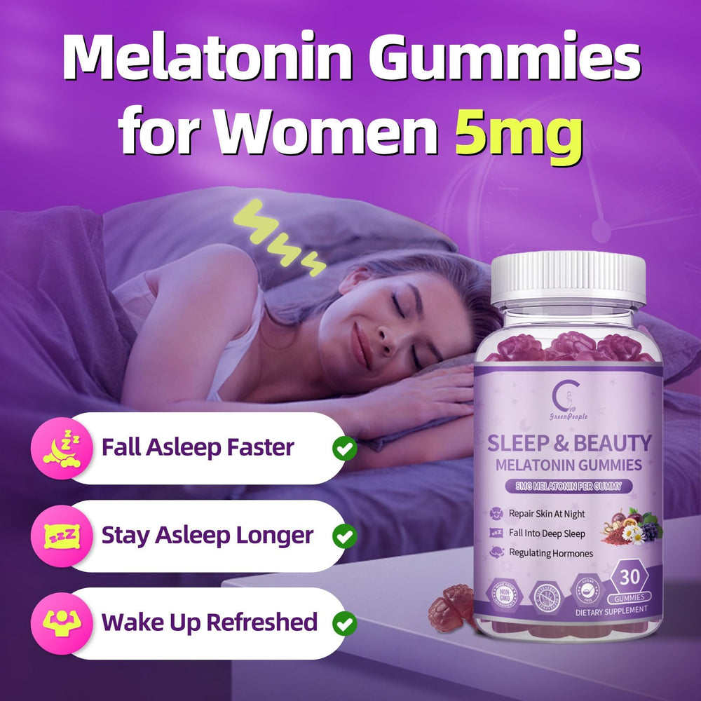 Bottle of GPGP sleep aid gummies with packaging