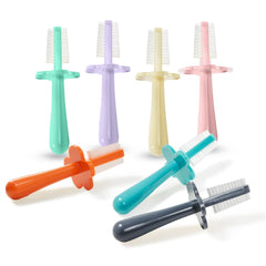 Ergonomic design toothbrush for easy grip by toddlers