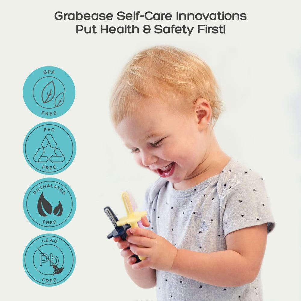 Pediatric dentist approved Grabease toothbrush for ages 1-2
