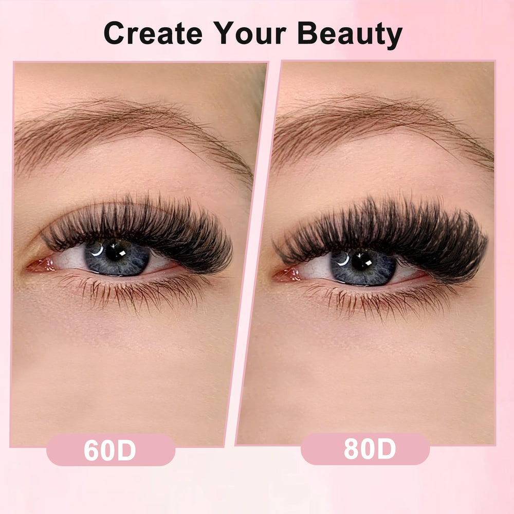 Gracefulia flat 60D+80D lash clusters for natural fullness