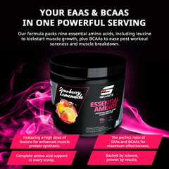 Athlete mixing Granite EAAs powder during a workout