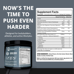 Nutrition facts panel on Granite EAAs powder