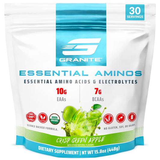 Granite Essential Amino Acids Powder canister – Green Apple flavor