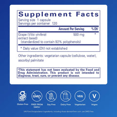 Grape Pip 500 mg bottle shown in side view