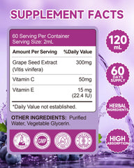 Grape seed extract liquid drops bottle with dropper
