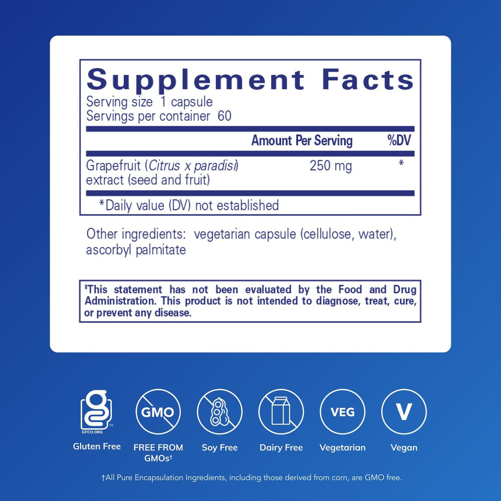 Grapefruit seed extract promoting GI health and GI tract balance