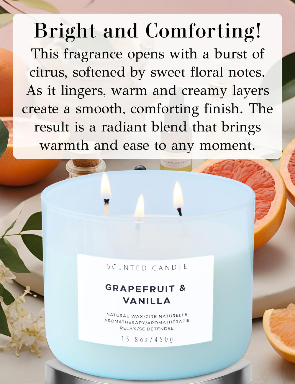Close-up of three cotton wicks in the candle