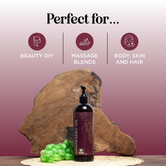 Grapeseed oil applied to skin