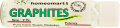 Sterile 2-dram glass vials containing Graphites pellets