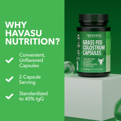 Nutrition facts and ingredients panel for colostrum capsules