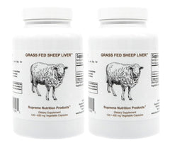 Back view of the two-pack of sheep liver capsules