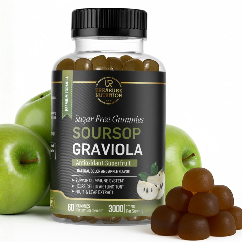 UR Treasure Nutrition Graviola gummies 3000mg bottle close-up