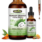 Two-pack 1 oz Graviola Soursop Liquid bottle front view