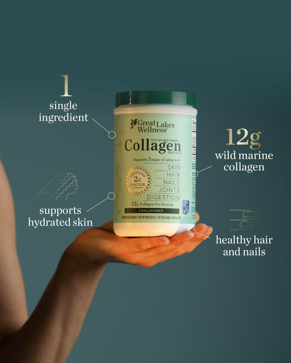 Coffee setup showing smooth blending of collagen into hot beverage