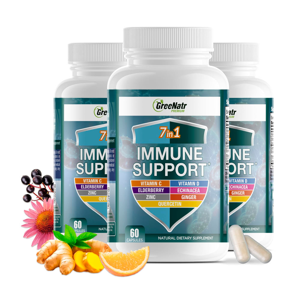 GreeNatr Immune Support bottle with 60 capsules